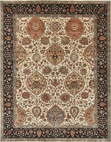 Traditional Beige/Tan Wool Area Rug: Mafi Signature Khanna SK-7003 (Hand-Knotted Area Rug)
