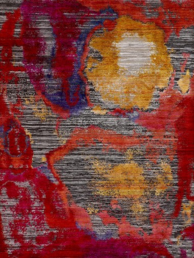 Traditional/Transitional Grey/Silver Wool Area Rug: Mafi Signature Daina SS-155 (Hand-Knotted Area Rug)