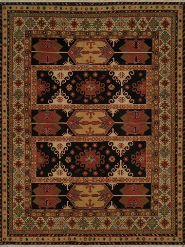 Traditional/Bohemian Beige/Tan Wool Area Rug: Regal Sudan 1819622: Beige (Handmade Area Rug)