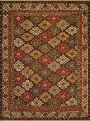 Traditional/Bohemian Multi Wool Area Rug: Regal Sudan 1819132: Multi (Handmade Area Rug)