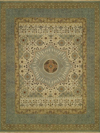 Regal | Sudan | 1819472: Slate/Beige area rug Traditional/Bohemian Grey/Silver Wool Area Rug: Regal Sudan 1819472: Slate/Beige (Handmade Area Rug)