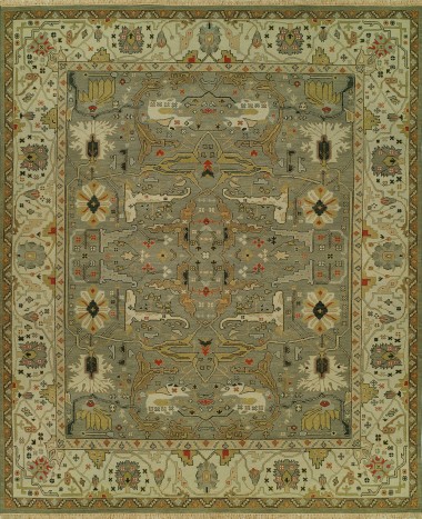 Regal | Sudan | 1819972: Willow/Beige area rug Traditional/Bohemian Green Wool Area Rug: Regal Sudan 1819972: Willow/Beige (Handmade Area Rug)