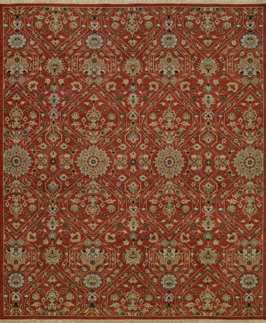 Traditional/Transitional Orange/Rust Wool Area Rug: Regal Sudan 1819774: Clay (Handmade Area Rug)
