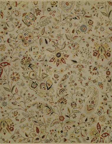 Traditional/Transitional Beige/Tan Wool Area Rug: Regal Sudan 1819874: Linen/Multi (Handmade Area Rug)