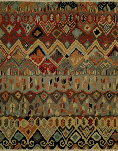 Bohemian Multi Wool Area Rug: Regal Sudan 1819974: Boho/Multi (Handmade Area Rug)