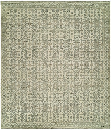 Modern/Transitional Ivory Wool Area Rug: Silk Road Saige 191942 (Handmade Area Rug)