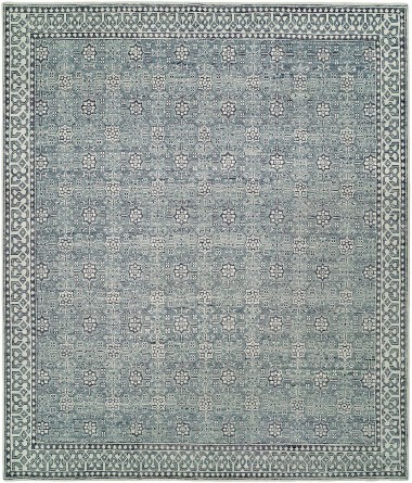Modern/Transitional Ivory Wool Area Rug: Silk Road Saige 191952 (Hand-Knotted Area Rug)