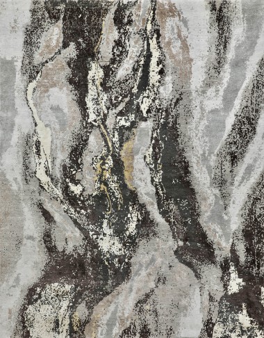 Modern/Transitional Beige/Tan Wool Area Rug: Third and Wall K. Nari Silent Bliss UNAR-296 (Hand-Knotted Area Rug)