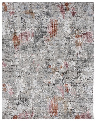 Modern/Transitional Multi Wool Area Rug: Regal Soaring 1819517: Multi/Brick (Hand-Knotted Area Rug)