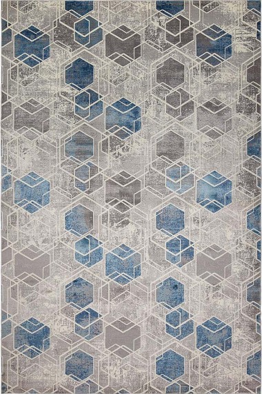 Modern/Transitional Grey Area Rug: Silk Road Surfside 1919206 (Power-Loomed Area Rug)