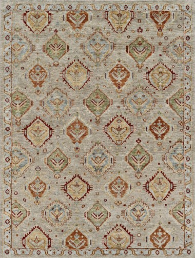 Traditional Beige/Tan Wool Area Rug: Mafi Signature Canyons TB-5001 (Hand-Knotted Area Rug)