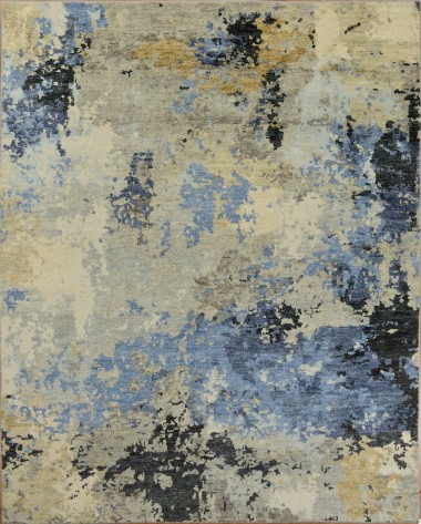 Transitional/Modern Beige/Tan Wool Area Rug: Mafi Signature Tribal Nuvo TB-5074 (Hand-Knotted Area Rug)