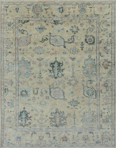Traditional Beige/Tan Wool Area Rug: Mafi Signature Tribal TB-5095 (Hand-Knotted Area Rug)