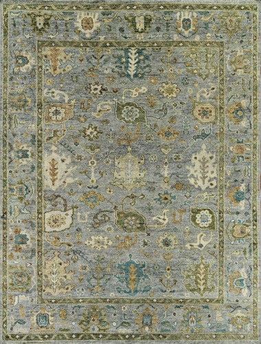 Traditional Grey/Silver Wool Area Rug: Mafi Signature Canyons TB-5119 (Hand-Knotted Area Rug)