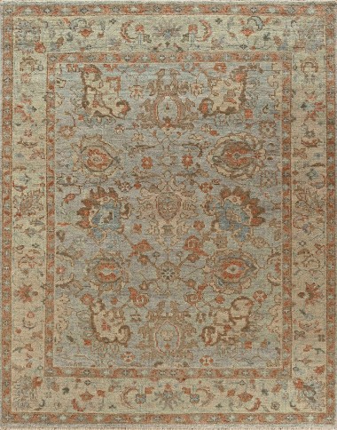 Traditional Blue/Navy Wool Area Rug: Mafi Signature Canyons TB-5141 (Hand-Knotted Area Rug)