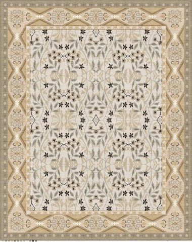Traditional Beige/Tan Wool Area Rug: Mafi Signature Custom Timeless TL-02-01 (Hand-Knotted Area Rug)