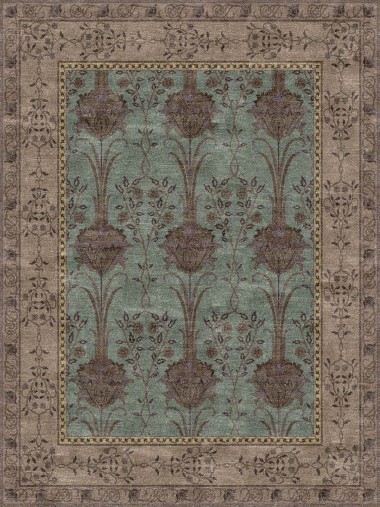 Traditional Green Wool Area Rug: Mafi Signature Custom Timeless TL-12 (Hand-Knotted Area Rug)_Traditional Green Wool Area Rug: Mafi Signature Custom Timeless TL-12 (Hand-Knotted Area Rug)_Traditional Green Wool Area Rug: Mafi Signature Custom Timeless TL-12 (Hand-Knotted Area Rug)