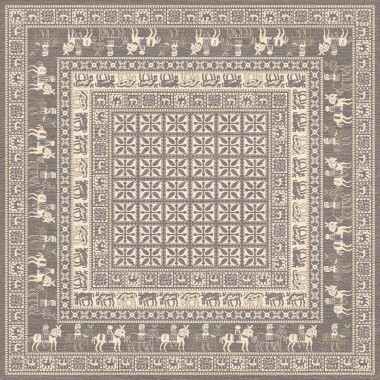 Traditional Beige/Tan Wool Area Rug: Mafi Signature Custom Timeless TL-15 (Hand-Knotted Area Rug)