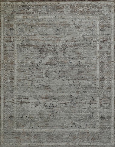 Mafi Signature | Topica | TO-112: Grey area rug Traditional Grey/Silver Wool Area Rug: Mafi Signature Topica TO-112 (Hand-Knotted Area Rug)