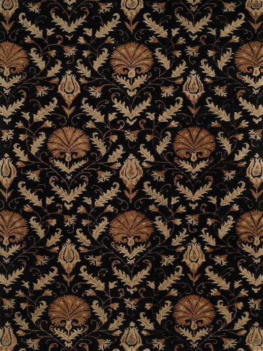 Transitional Charcoal/Black Wool Area Rug: Regal True Zeal 1820033: Black (Hand-Tufted Area Rug)
