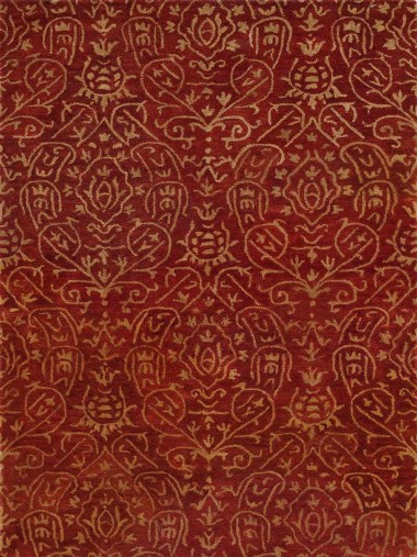 Transitional Red/Burgundy Wool Area Rug: Regal True Zeal 1820833: Red (Hand-Tufted Area Rug)