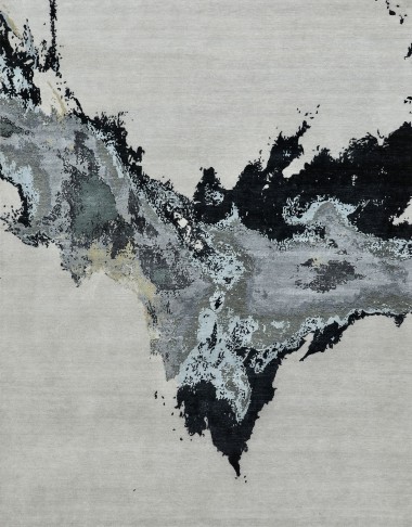 Modern/Transitional Beige/Tan Wool Area Rug: Third and Wall Dina D`Argo Terra Nova UDAR-235 (Hand-Knotted Area Rug)
