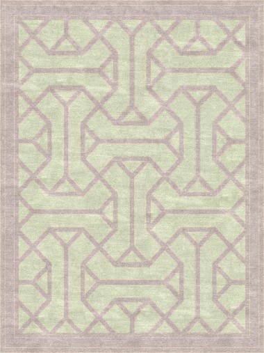 Transitional Green Wool Area Rug: Mafi Signature Custom Transitional Transitional-18 (Hand-Knotted Area Rug)