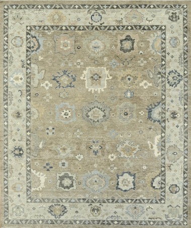 Traditional Beige/Tan Wool Area Rug: Mafi Signature Izmir UT-264 (Hand-Knotted Area Rug)