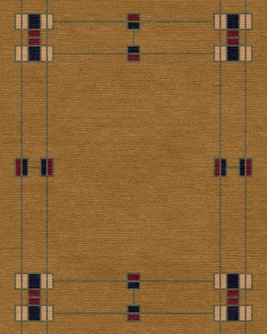 Modern/Bohemian Beige/Tan Wool Area Rug: Mafi Signature Custom Verdant VER-103 (Hand-Knotted Area Rug)