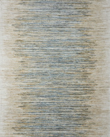 Transitional/Bohemian Blue/Navy Wool Area Rug: Regal Vancouver Nights 1822893: Blue/Sand (Power-Loomed Area Rug)