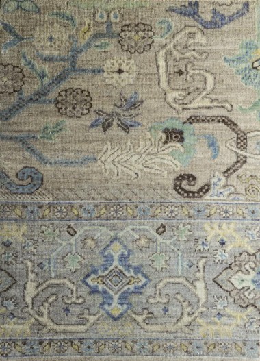 Traditional Brown Wool Area Rug: Antiquity Willow Crest 1232001: Cocoa/Slate (Hand-Knotted Area Rug)