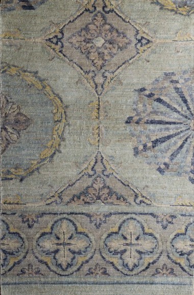 Antiquity | Willow Crest | 1237001: Celadon/Blue area rug Traditional Green Wool Area Rug: Antiquity Willow Crest 1237001: Celadon/Blue (Hand-Knotted Area Rug)
