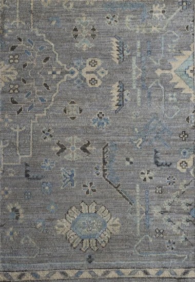 Antiquity | Willow Crest | 1234201: Slate/Denim area rug Traditional Grey/Silver Wool Area Rug: Antiquity Willow Crest 1234201: Slate/Denim (Hand-Knotted Area Rug)