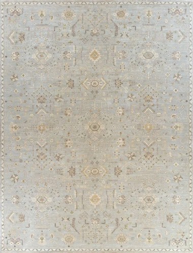 Traditional Beige/Tan Wool Area Rug: Antiquity Willow Crest 1234201: Taupe/Gold (Hand-Knotted Area Rug)