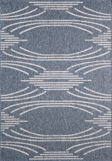 Madison | Providence | 13161875: Blue area rug Modern/Indoor-Outdoor Blue/Navy Area Rug: Madison Providence 13161875: Blue (Power-Loomed Area Rug)