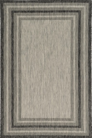 Modern/Indoor-Outdoor Grey/Silver Area Rug: Madison Providence 13167575: Grey (Power-Loomed Area Rug)