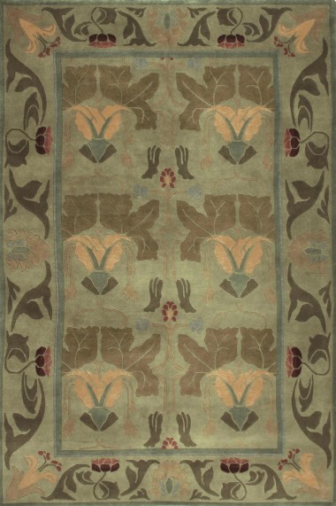 Stickley | Morris | RU-1430: Brown area rug Bohemian Brown Wool Area Rug: Stickley Morris RU-1430 (Hand-Knotted Area Rug)
