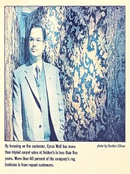 By focusing on the customer, Cyrus Mafi has more than tripled carpet sales at Selden's in less than five years. More than 60 percent of the company's rug business is from repeat customers.