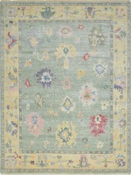 Regal | Aaron | 181209: Green/Gold area rug Traditional Green Wool Area Rug: Regal Aaron 181209: Green/Gold (Hand-Knotted Area Rug)