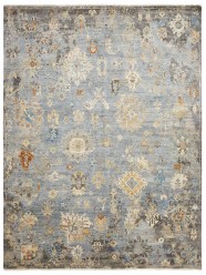Transitional/Transitional Blue/Navy Wool Area Rug: Regal Akasha 181024: Blue Ice (Hand-Knotted Area Rug)