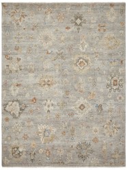Transitional/Transitional Grey/Silver Wool Area Rug: Regal Akasha 181524: Pearl Grey (Hand-Knotted Area Rug)
