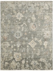 Transitional/Transitional Grey/Silver Wool Area Rug: Regal Akasha 181824: Antique Grey (Hand-Knotted Area Rug)