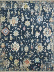 Transitional/Transitional Blue/Navy Wool Area Rug: Regal Akasha 181924: Vintage Navy (Hand-Knotted Area Rug)