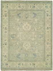 Traditional Light Grey Wool Area Rug: Silk Road Arwen 19130 (Hand-Knotted Area Rug)