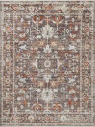 Traditional Charcoal/Black Area Rug: Allure Bright Nydra 1270 (Power-Loomed Area Rug)