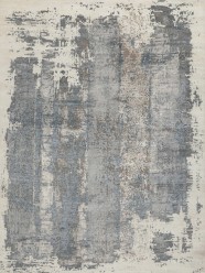Transitional/Modern Ivory/White Wool Area Rug: Mafi Signature Cologne COL-174 (Hand-Knotted Area Rug)
