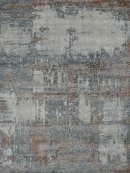 Transitional/Modern Grey/Silver Wool Area Rug: Mafi Signature Cologne COL-177 (Hand-Knotted Area Rug)