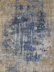 Transitional/Modern Blue/Navy Wool Area Rug: Mafi Signature Cologne COL-190 (Hand-Knotted Area Rug)