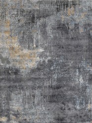Transitional/Modern Grey/Silver Wool Area Rug: Mafi Signature Cologne COL-198 (Hand-Knotted Area Rug)