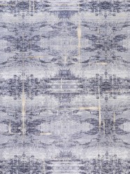 Transitional/Modern Grey/Silver Wool Area Rug: Mafi Signature Cologne COL-156 (Hand-Knotted Area Rug)